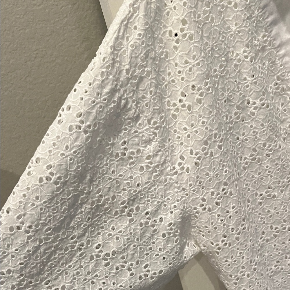 Tory Burch White Eyelet Women's Top - Picture 3 of 4